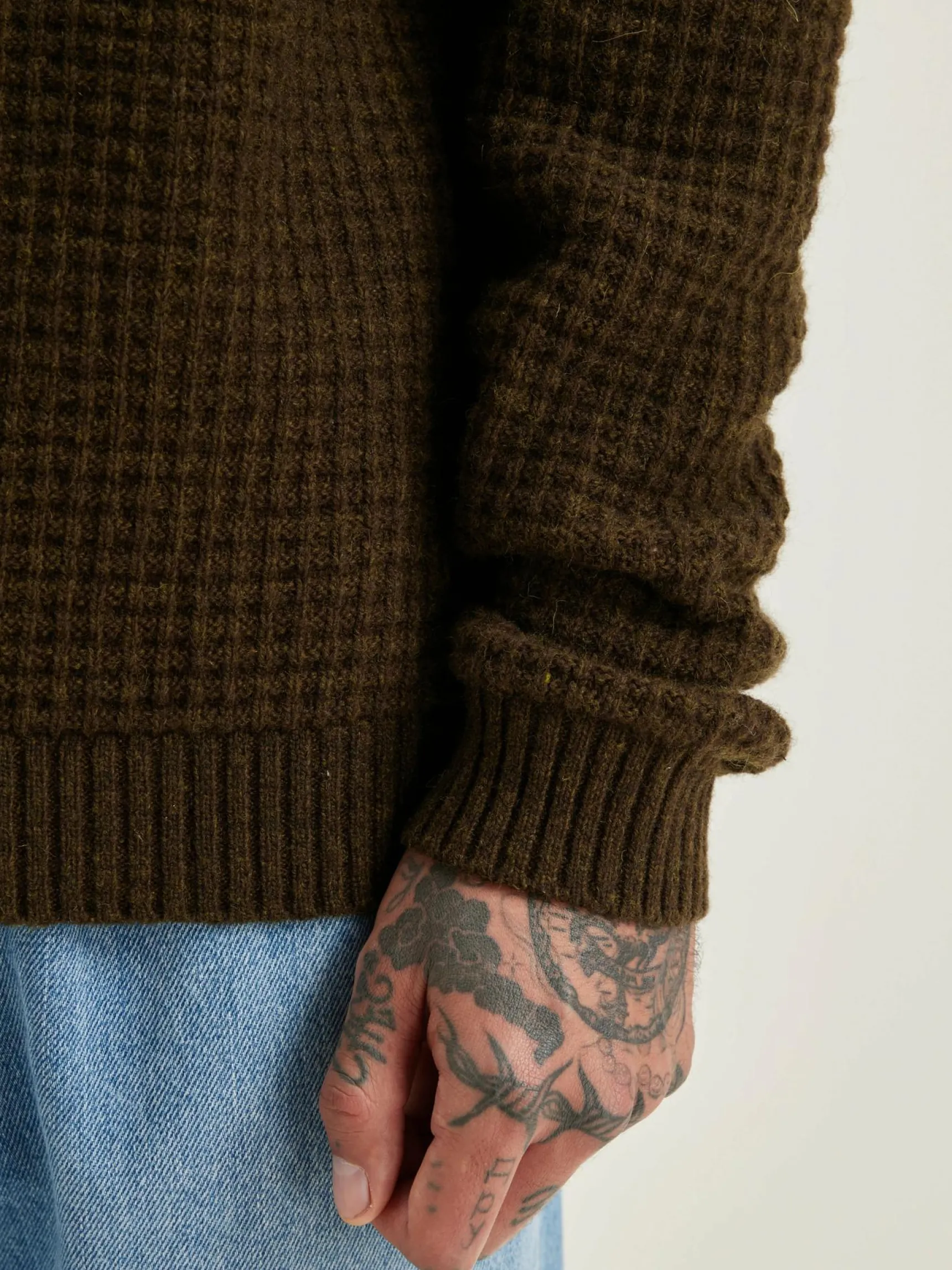 allos-polo-style-trui-HkjDNLwB-5.webp Sale Bellerose Allos Polo-style Trui Olive