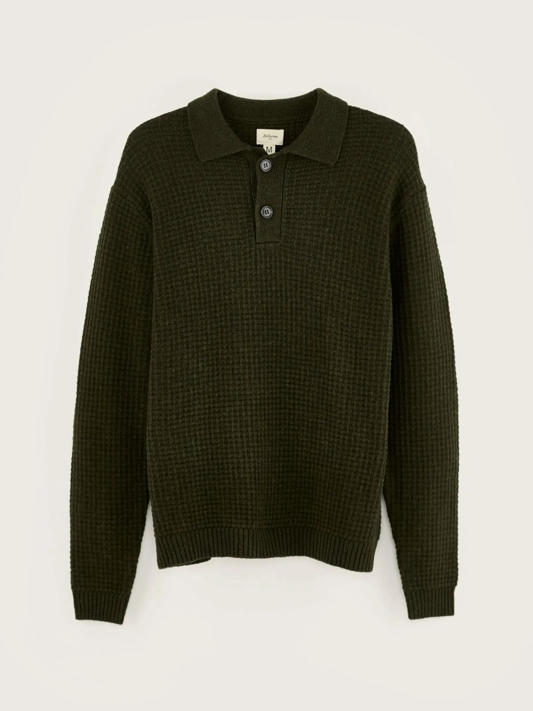 allos-polo-style-trui-HkjDNLwB-6.webp Sale Bellerose Allos Polo-style Trui Olive