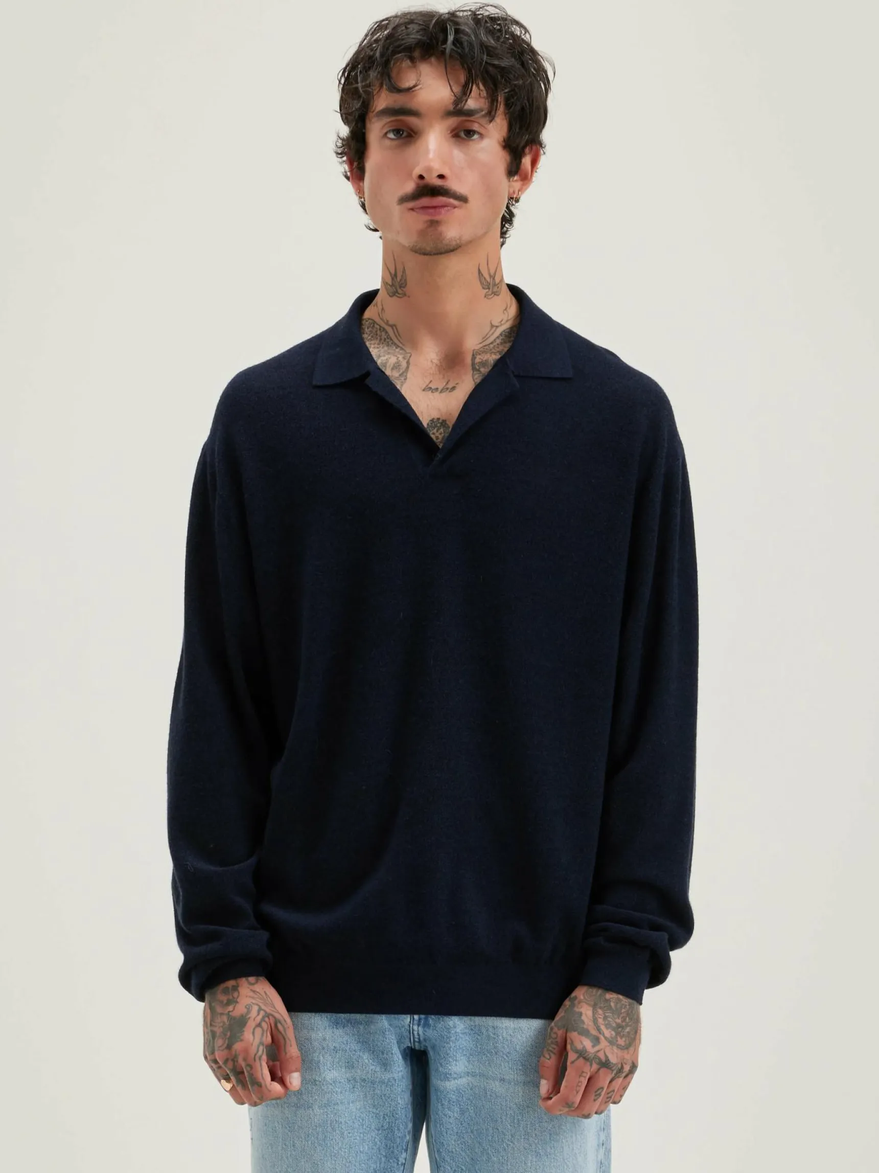 alot-polo-style-trui-XVQjLoXc-1.webp Online Bellerose Alot Polo-style Trui Blue Nights