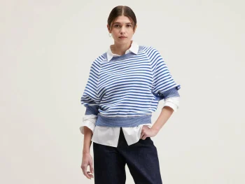 Outlet Bellerose Anglet Ronde-hals Trui Gitane / Vintage White