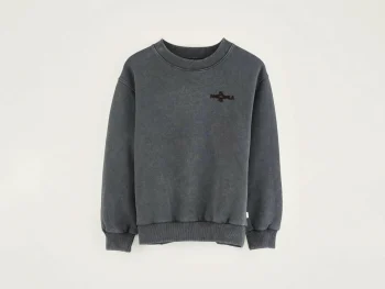 Sale Bellerose Chami Ronde Hals Sweatshirt Black Sand