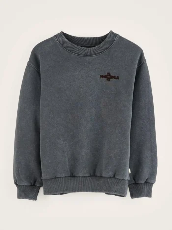 Sale Bellerose Chami Ronde Hals Sweatshirt Black Sand