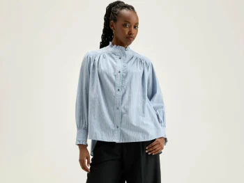 Outlet Bellerose Claudia Gestreepte Blouse Bonbon / Mojito