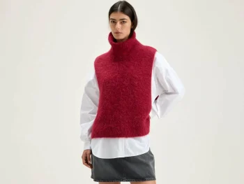 Best Bellerose Daren Mouwloze Trui Red Dahlia