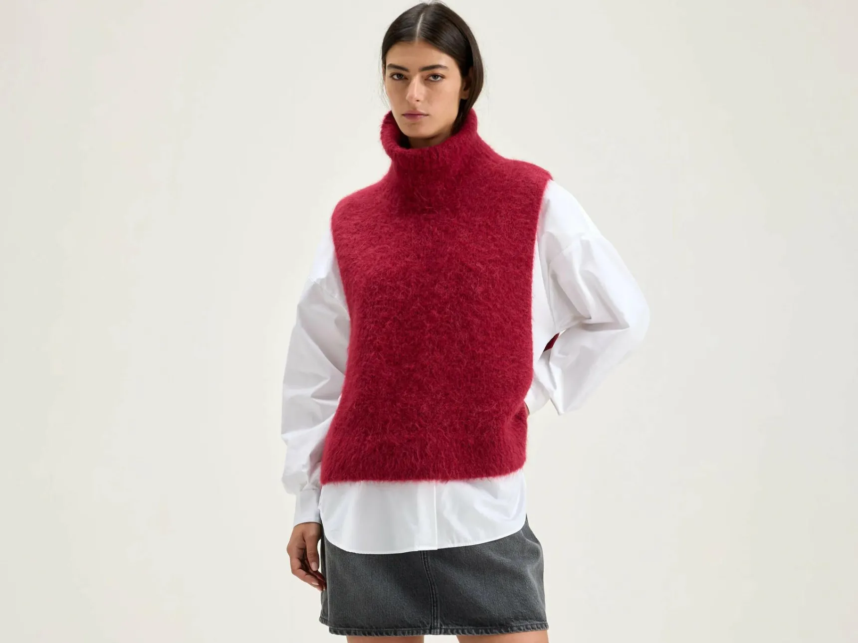 daren-mouwloze-trui-zRVoeSzU-0.webp Best Bellerose Daren Mouwloze Trui Red Dahlia