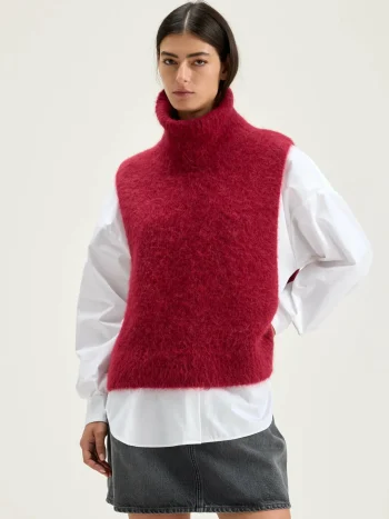 Best Bellerose Daren Mouwloze Trui Red Dahlia