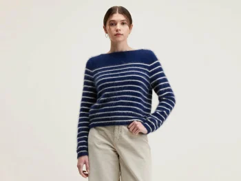 Best Bellerose Dato Angora-mix Trui Cream / Indigo