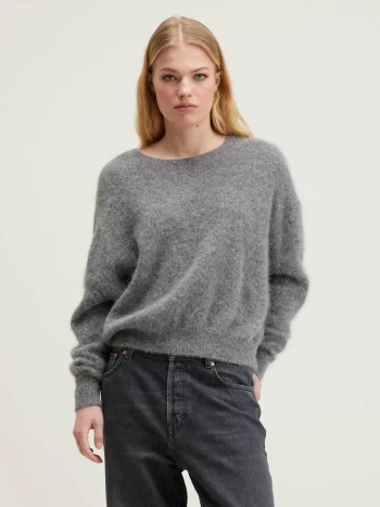 Sale Bellerose Datus Angora-mix Trui Mid Grey
