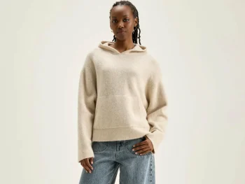 Discount Bellerose Dera Gebreide Hoodie Cream