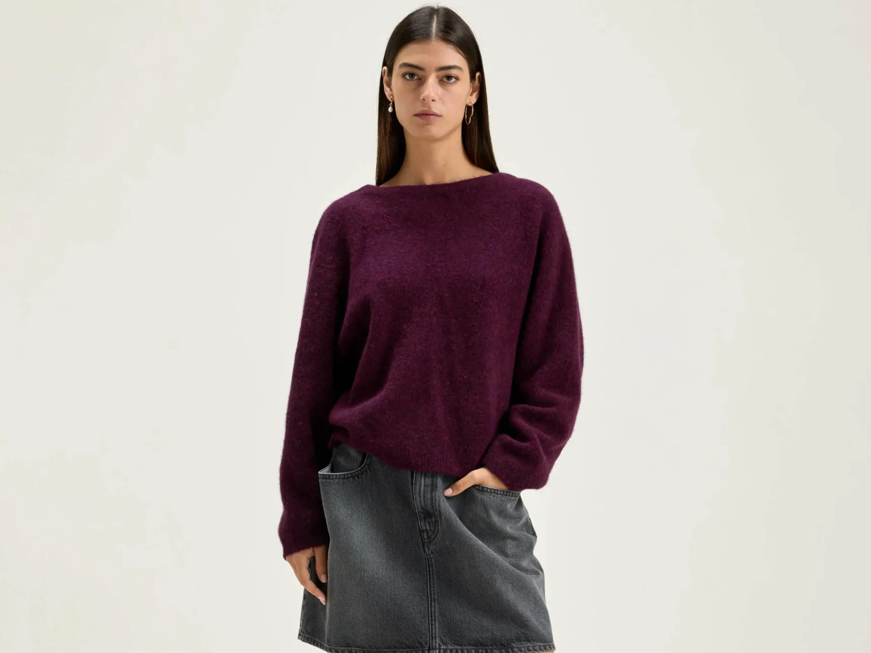 deros-ronde-hals-trui-QAsIfUwu-0.webp Outlet Bellerose Deros Ronde Hals Trui Wine