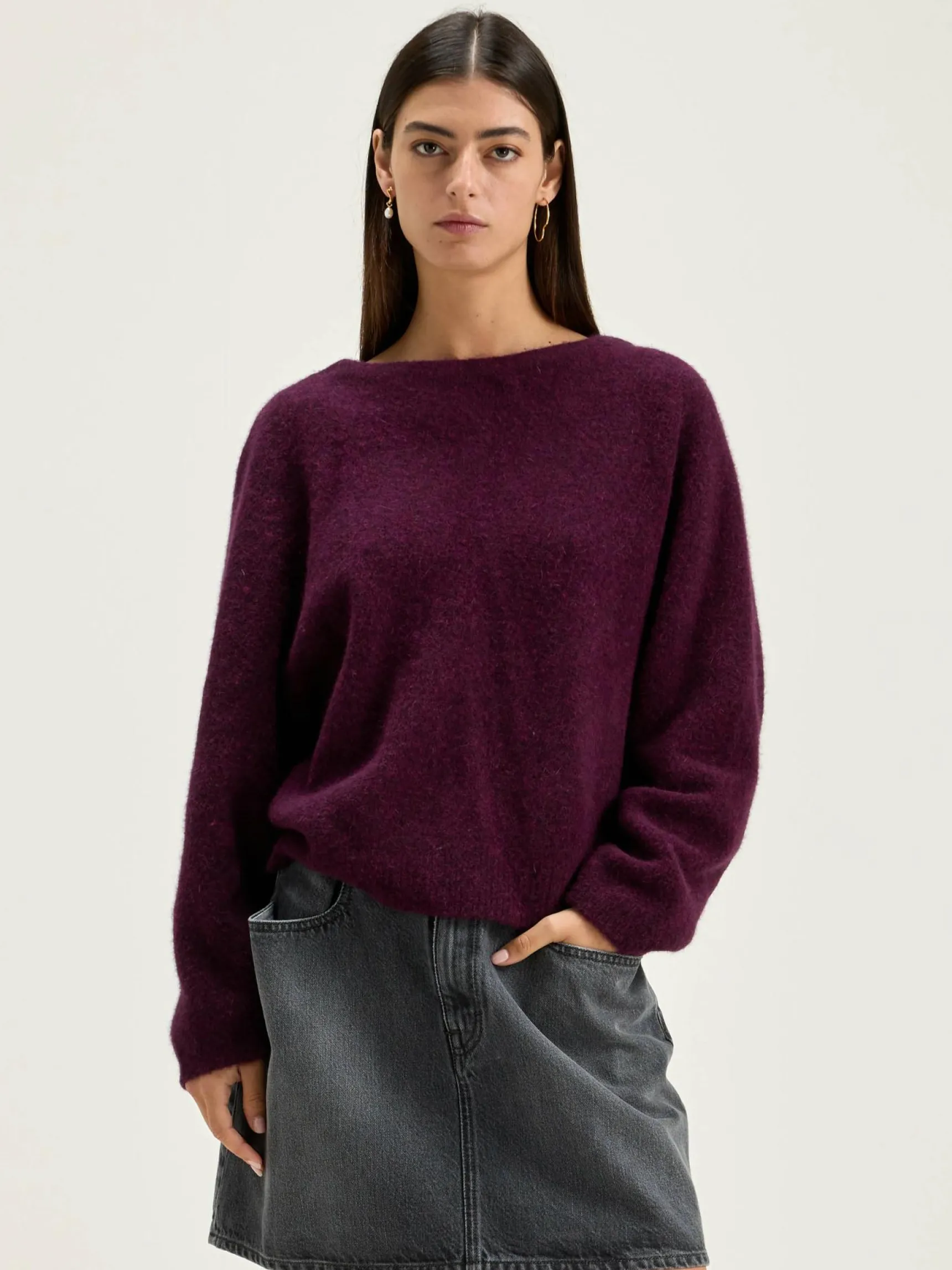 deros-ronde-hals-trui-QAsIfUwu-1.webp Outlet Bellerose Deros Ronde Hals Trui Wine