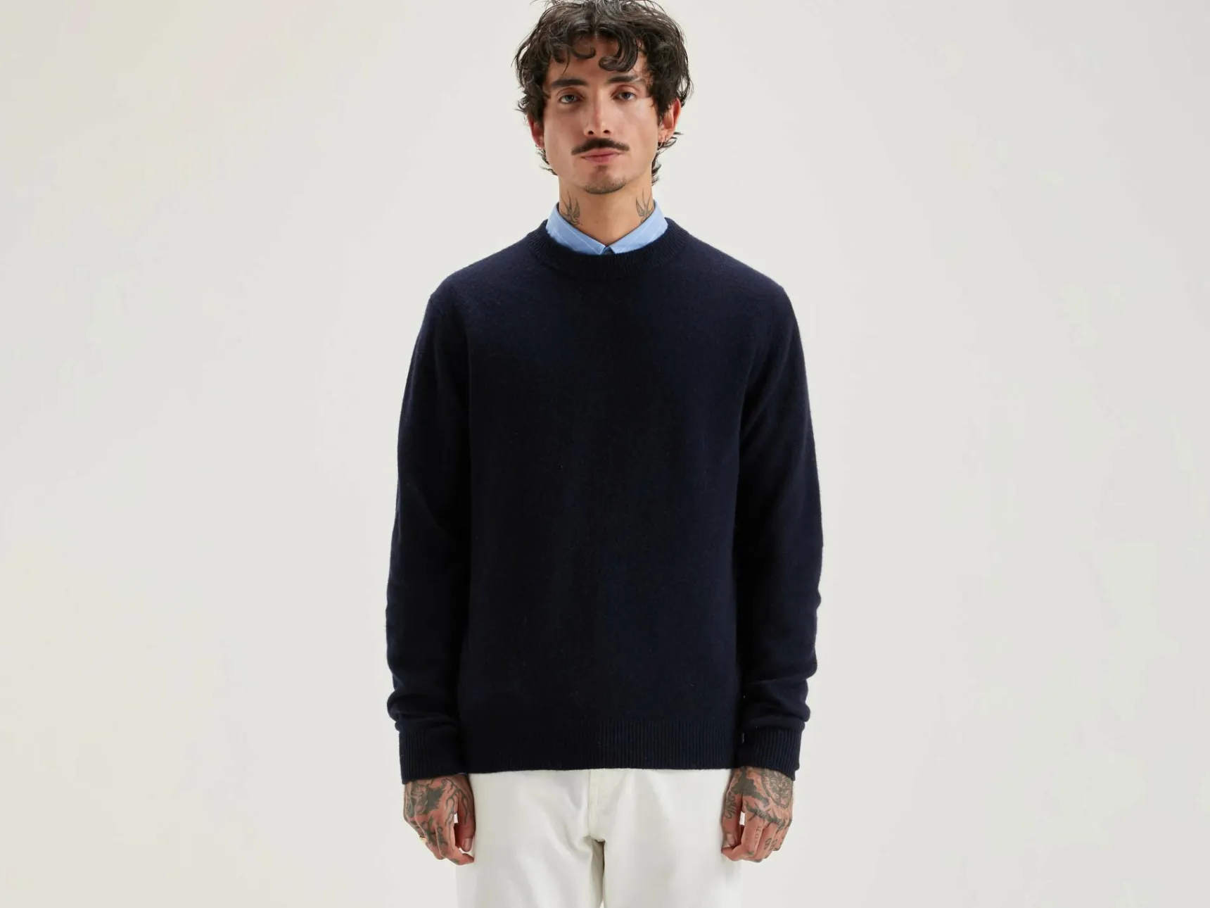 donoon-ronde-hals-trui-IIbsLizn-0.webp Outlet Bellerose Donoon Ronde Hals Trui Navy