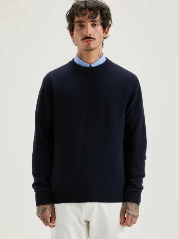 Outlet Bellerose Donoon Ronde Hals Trui Navy