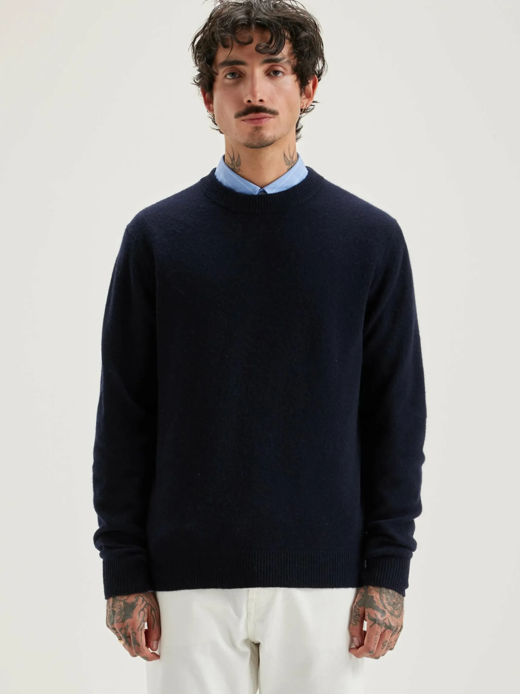 donoon-ronde-hals-trui-IIbsLizn-1.webp Outlet Bellerose Donoon Ronde Hals Trui Navy