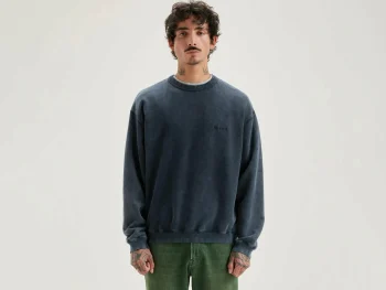 Clearance Bellerose Fabien Ronde Hals Sweatshirt Black Blue