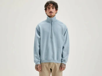 Online Bellerose Fabro Sweatshirt Met Rits Chambray