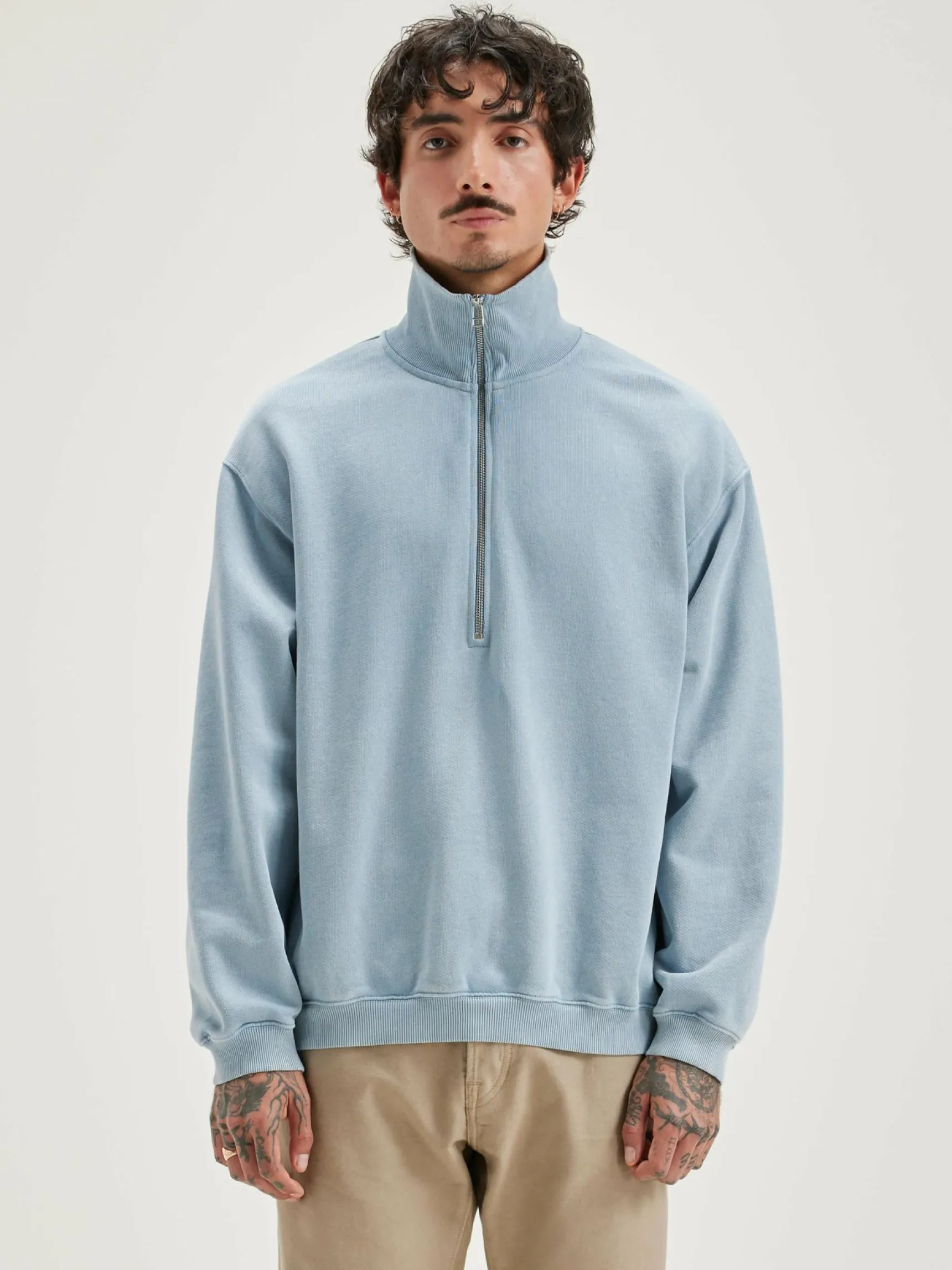 fabro-sweatshirt-met-rits-LAilmxtl-1.webp Online Bellerose Fabro Sweatshirt Met Rits Chambray