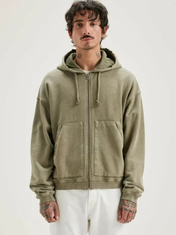 Outlet Bellerose Falkon Hoodie Met Rits Military
