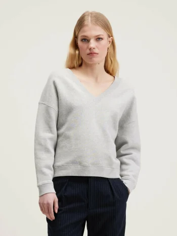 Clearance Bellerose Fellow V-hals Sweatshirt Heather Grey