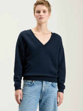 Fashion Bellerose Fellow V-hals Sweatshirt Navy