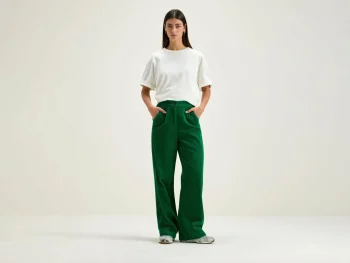 Best Bellerose Gabor Rechte Wijde Broek Chlorophile