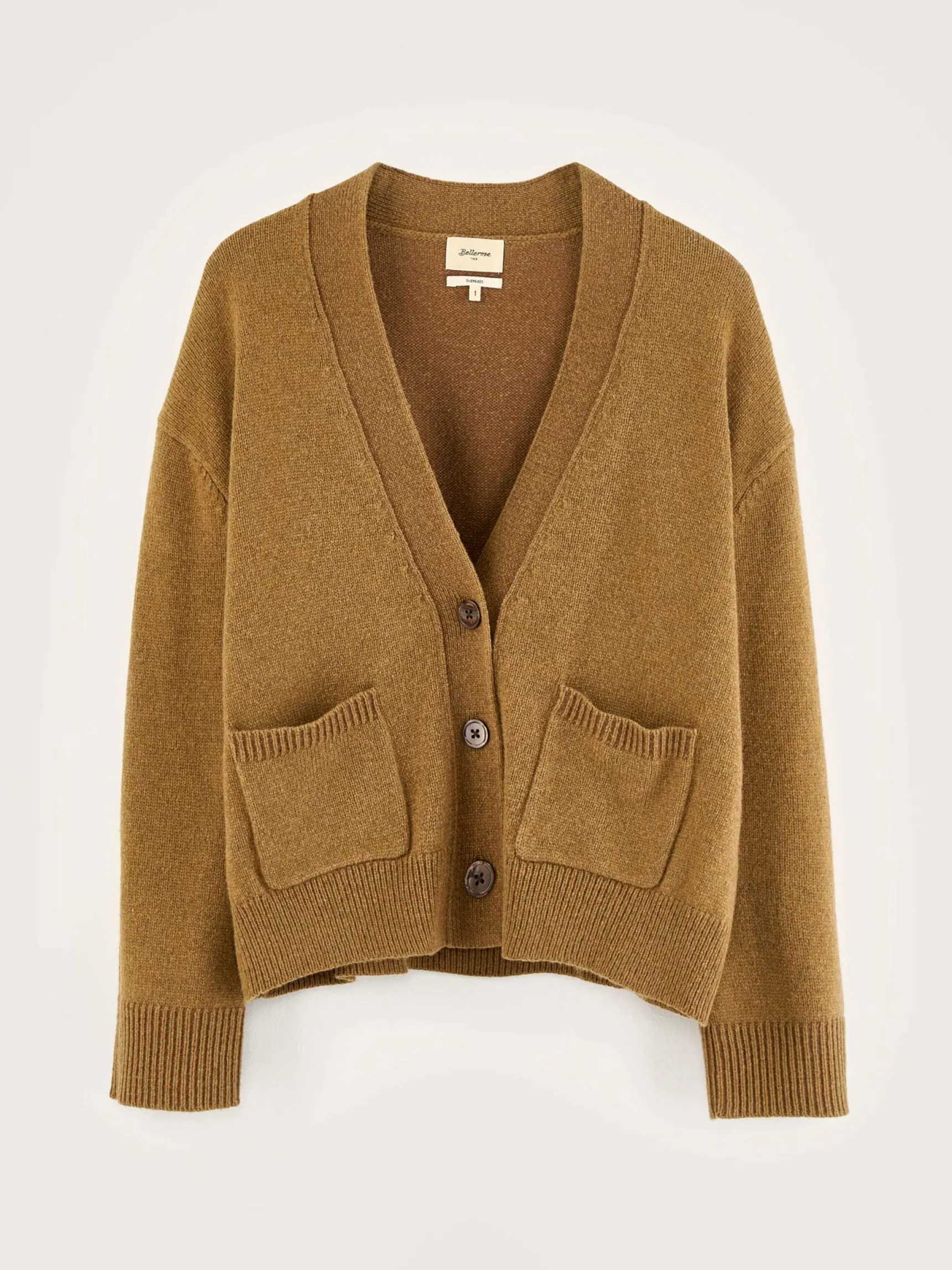 gaddin-boxy-cardigan-JmHwFtkO-6.webp Fashion Bellerose Gaddin Boxy Cardigan Tan