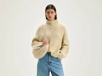 Outlet Bellerose Gap Trechterhals Trui Oatmeal