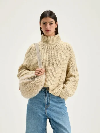 Outlet Bellerose Gap Trechterhals Trui Oatmeal