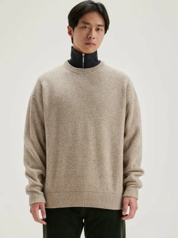 New Bellerose Gatem Ronde Hals Trui Oatmeal