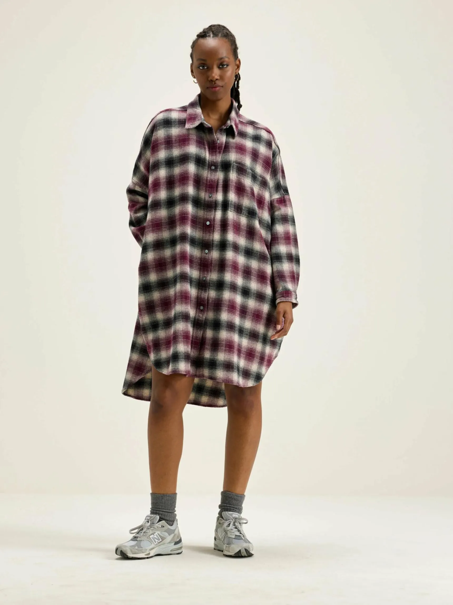 genk-hemdjurk-vqxxEKPT-1.webp Outlet Bellerose Genk Hemdjurk Antique White / Ebene / Wine