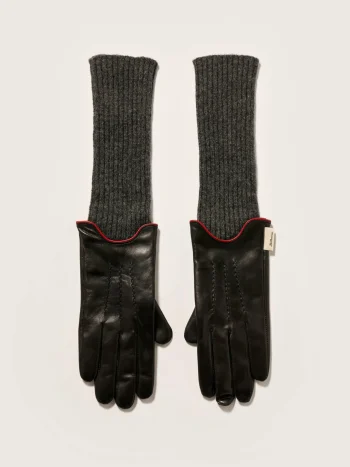 Clearance Bellerose Gia Leren Handschoenen Black