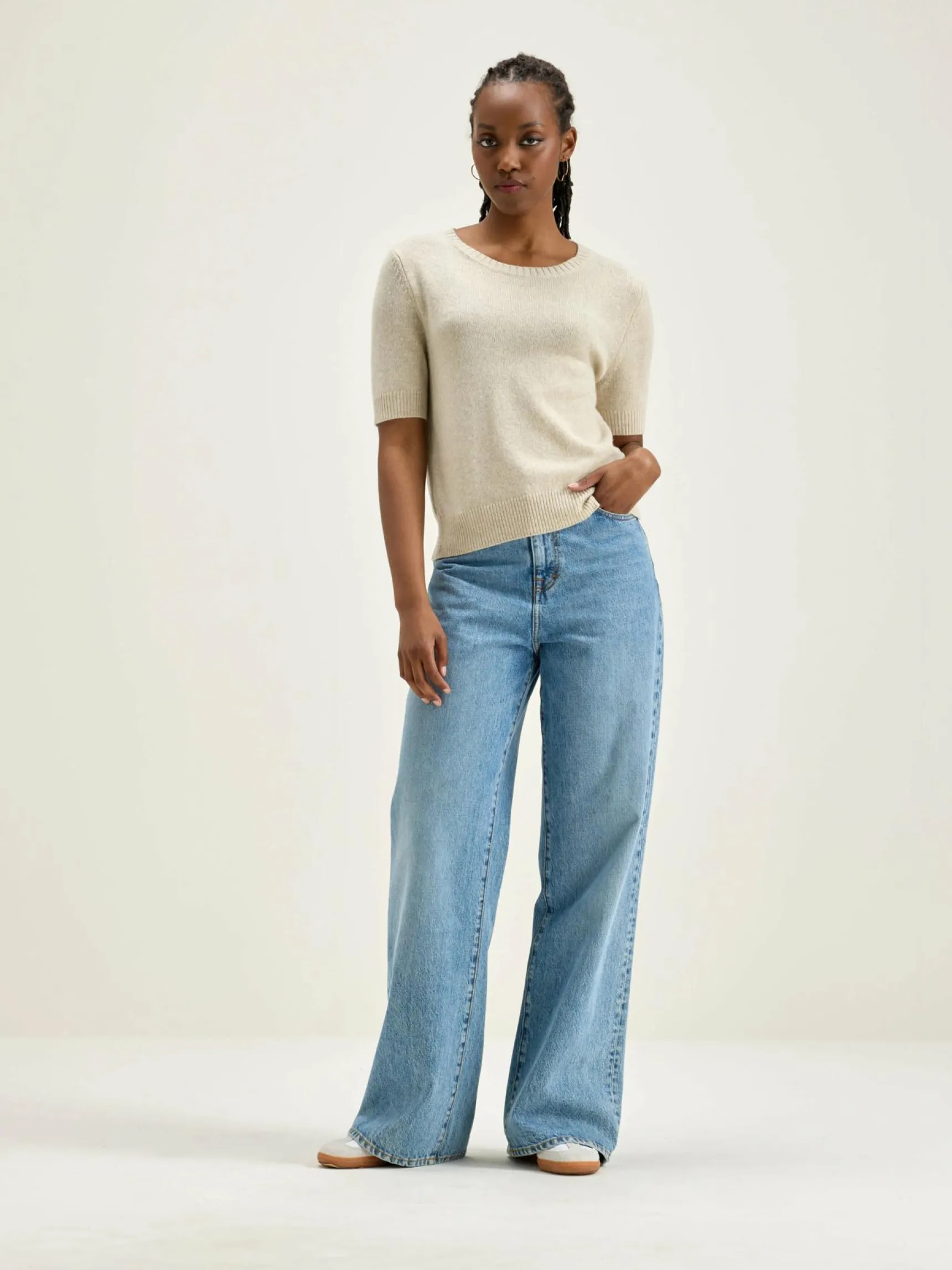 giwco-korte-mouwen-trui-TPuTcdPZ-2.webp Clearance Bellerose Giwco Korte Mouwen Trui Sugarcane