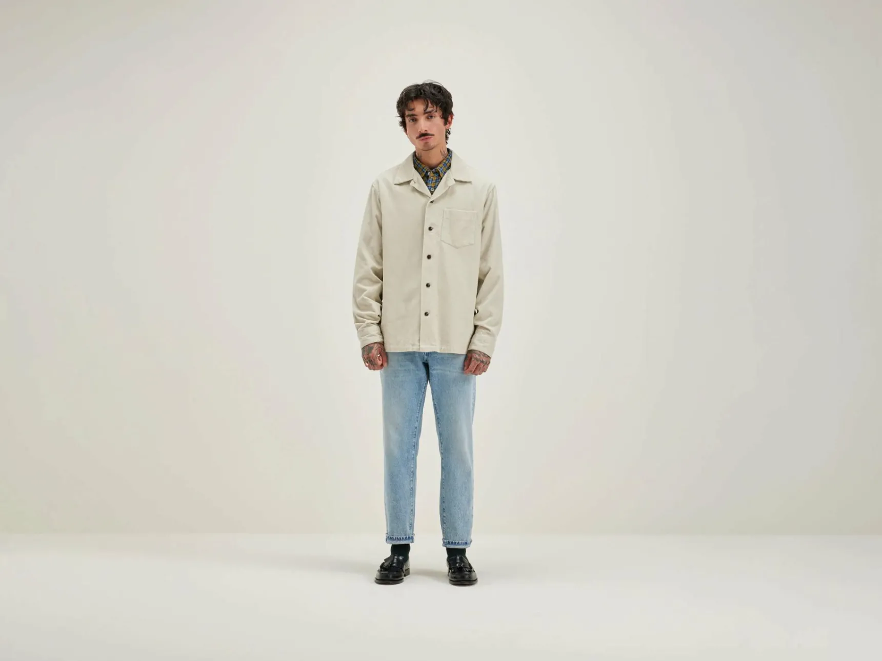 goney-corduroy-overhemd-FgphsvIk-0.webp Outlet Bellerose Goney Corduroy Overhemd Craie