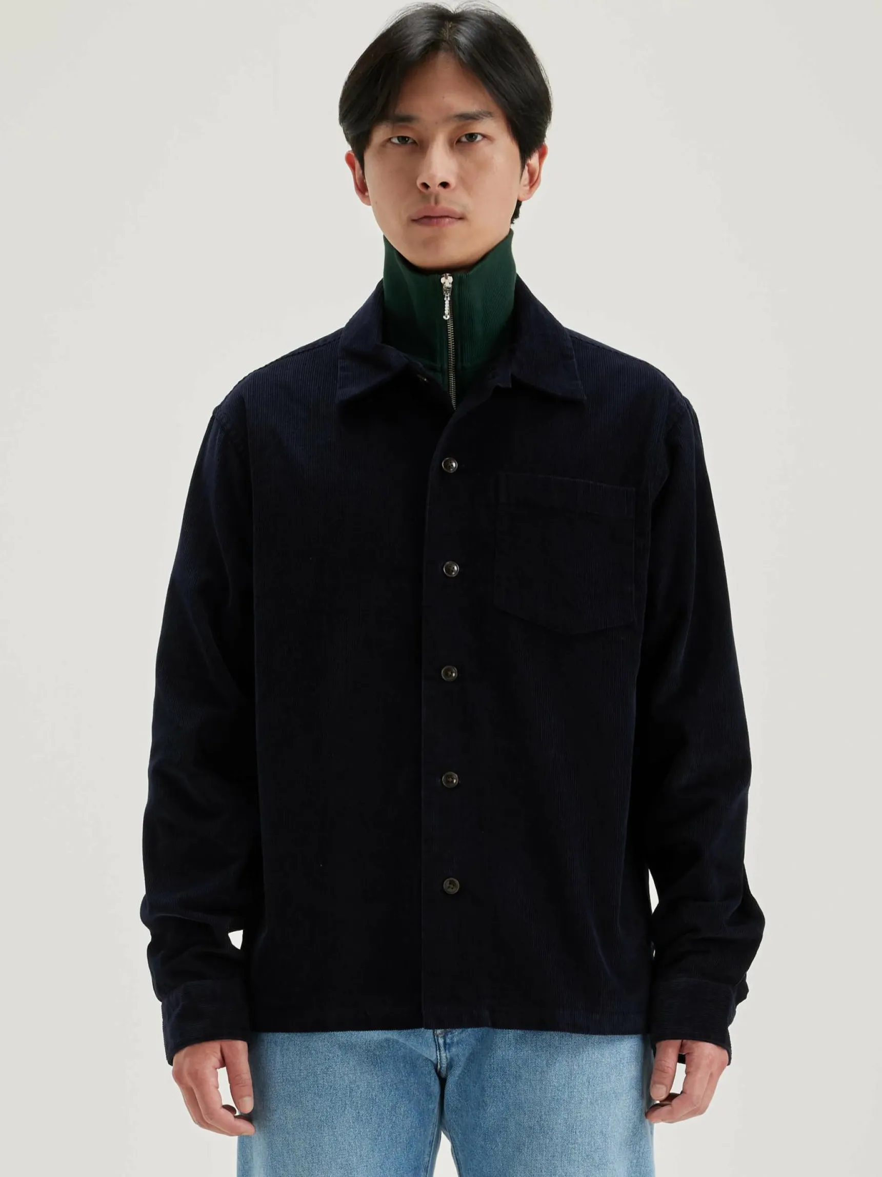 goney-corduroy-overhemd-yszQxMSX-2.webp Outlet Bellerose Goney Corduroy Overhemd Navy
