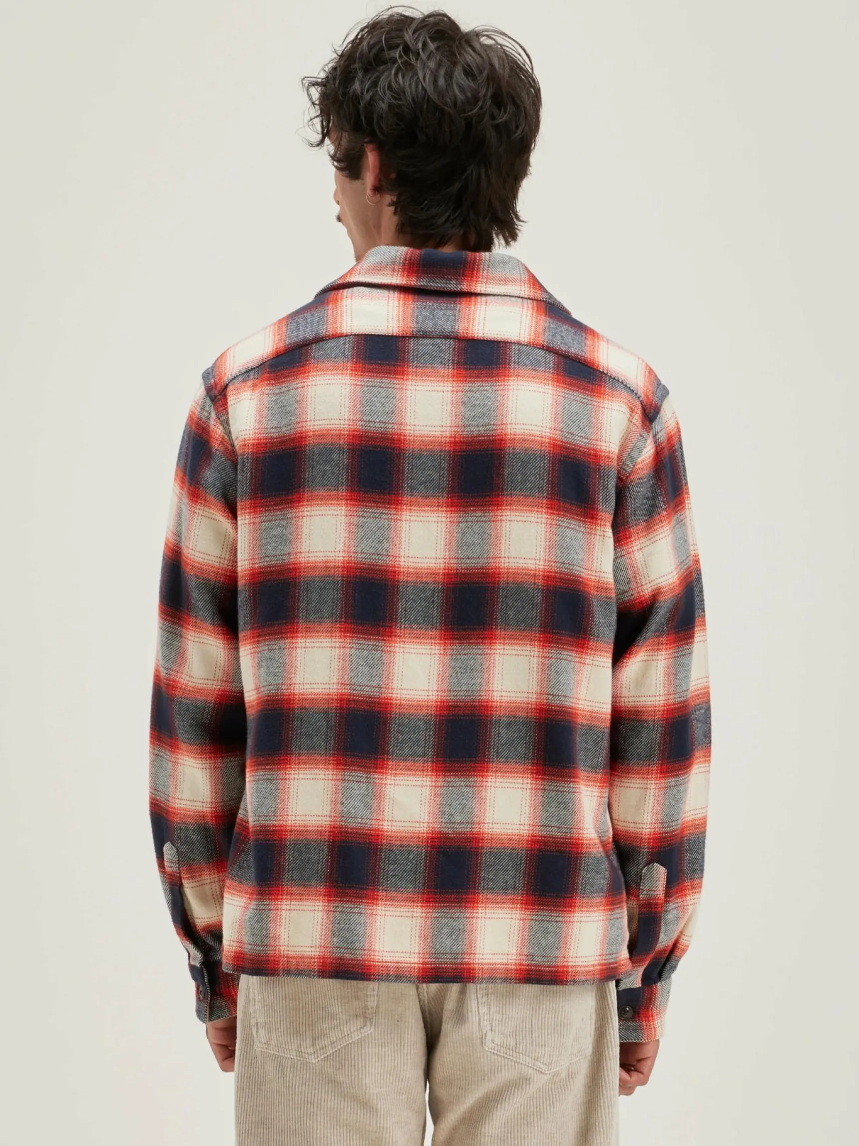 goney-geruit-overhemd-jwPayYIf-6.webp Discount Bellerose Goney Geruit Overhemd Blueberry / Hot Sauce