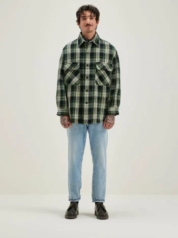 Online Bellerose Grown Geruit Overhemd Deep Well / Sea Pine