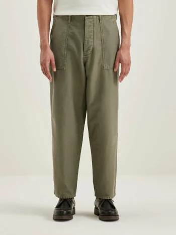 New Bellerose Kargo Relaxed Cropped Broek Dusty Olive
