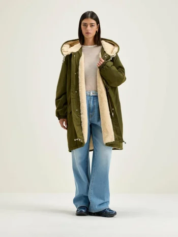 Discount Bellerose Laos Parka Met Capuchon Olive