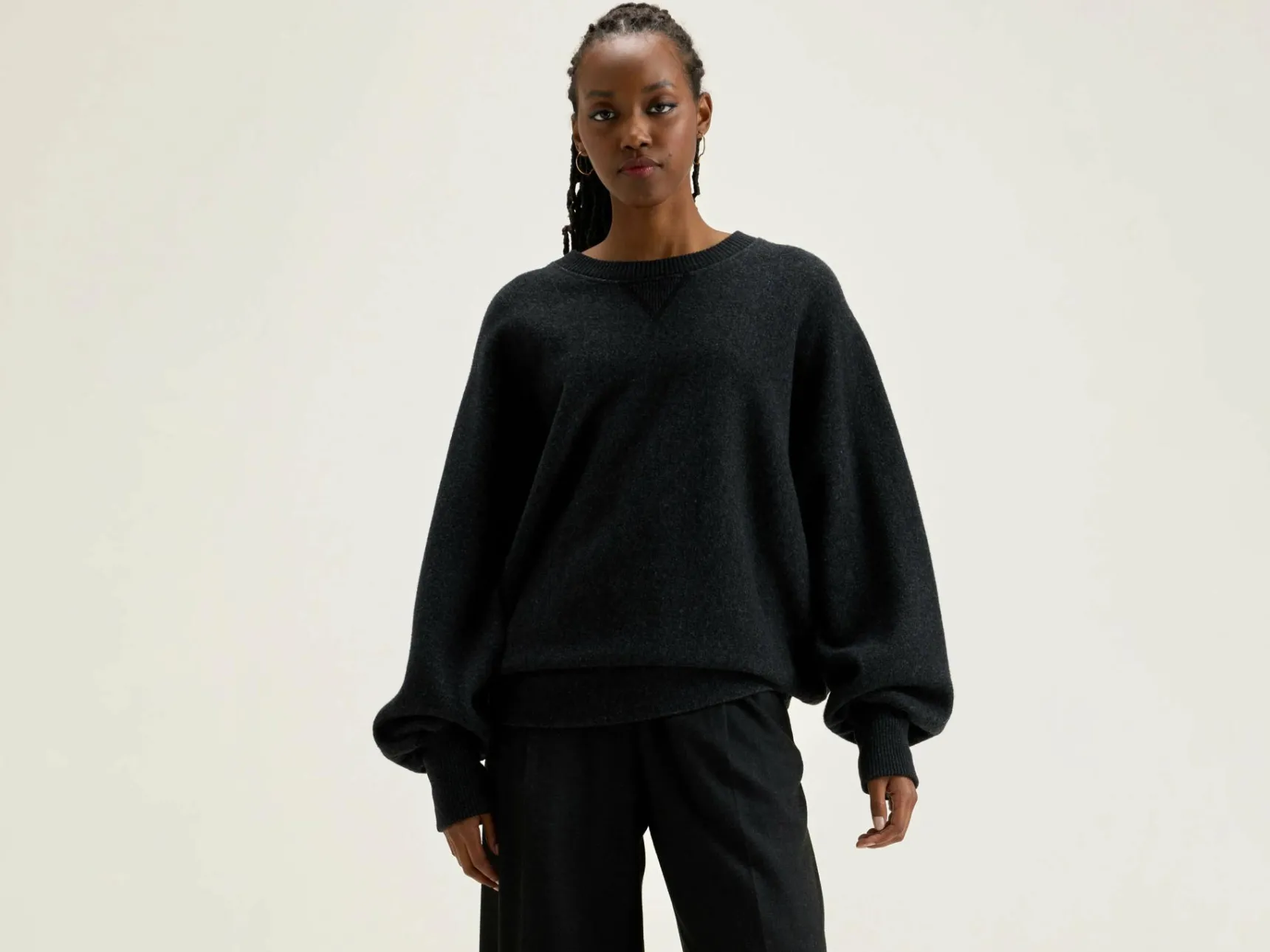 milos-ronde-hals-sweatshirt-uEWNJdJj-0.webp Hot Bellerose Milos Ronde Hals Sweatshirt Off Black