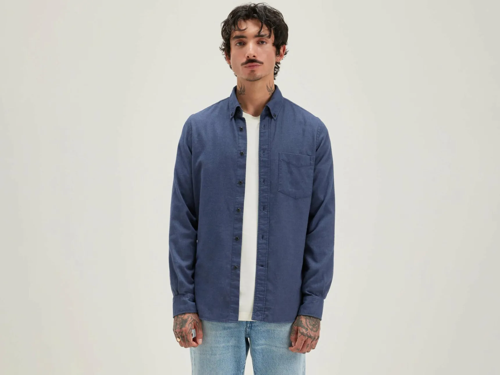 mire-slim-hemd-MoJaBvKN-0.webp Outlet Bellerose Mire Slim Hemd Metal Blue