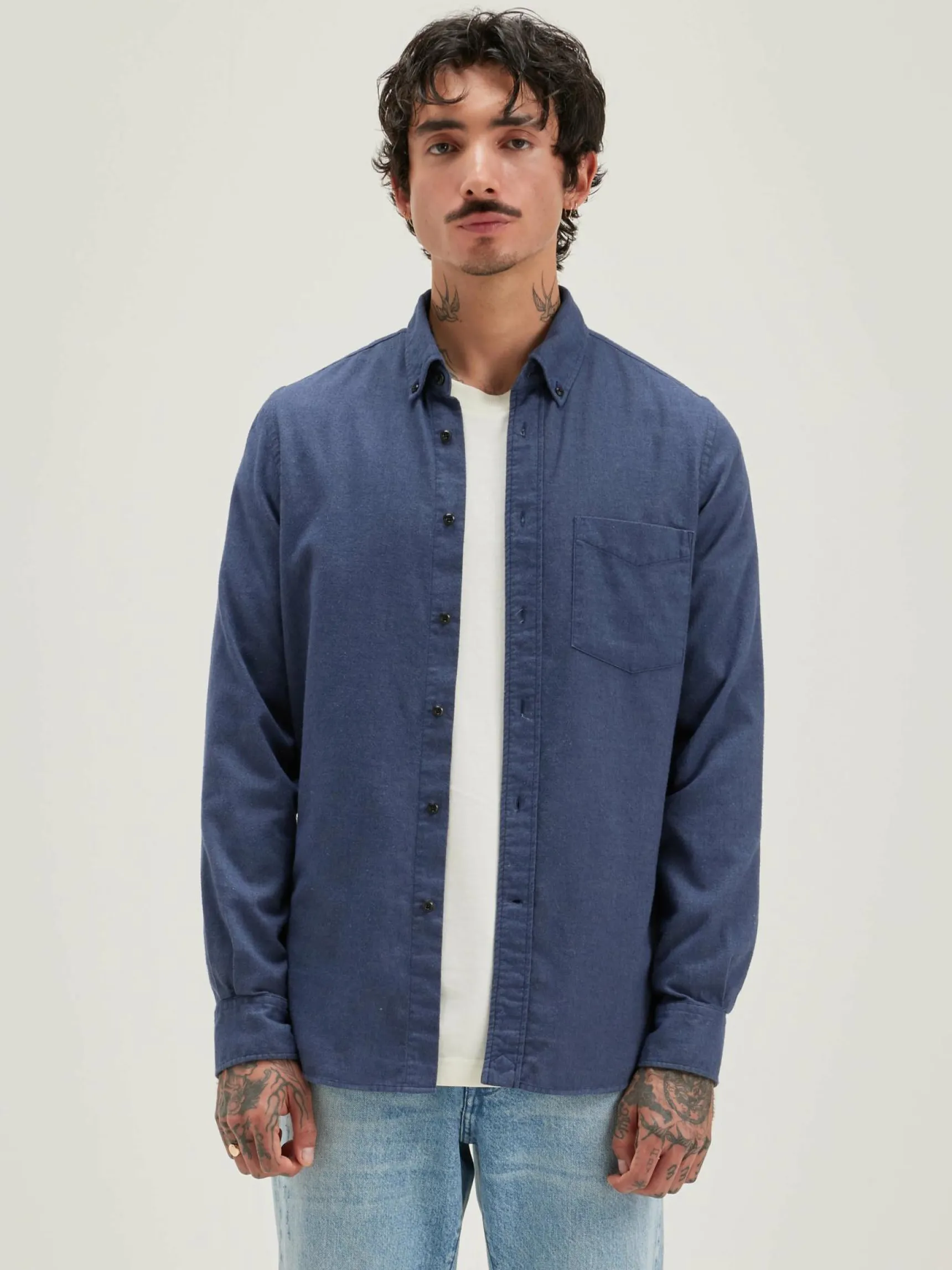 mire-slim-hemd-MoJaBvKN-1.webp Outlet Bellerose Mire Slim Hemd Metal Blue
