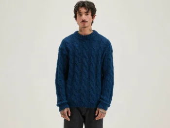 Clearance Bellerose Noft Kabeltrui Fir / Naval