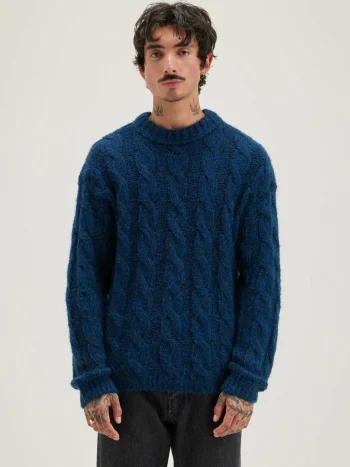 Clearance Bellerose Noft Kabeltrui Fir / Naval