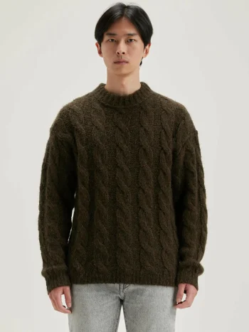 Hot Bellerose Noft Kabeltrui Dark Olive