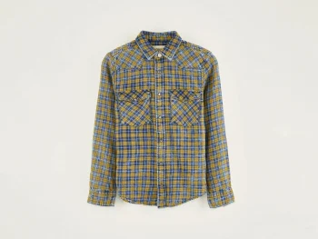 Sale Bellerose Peio Geruit Hemd Cornflakes / Myosotis