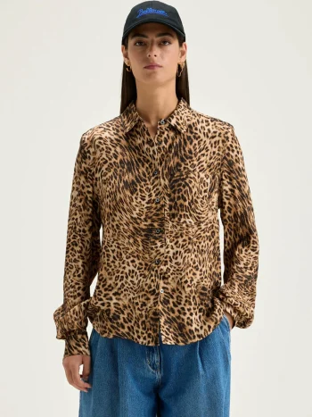 Hot Bellerose Pekin Luipaard Hemd Coffee / Toffee
