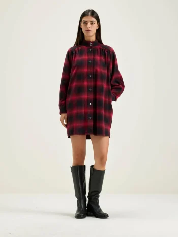 Fashion Bellerose Pelly Mini Jurk Deep Well / Red Dahlia