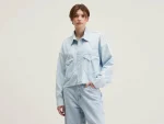 Discount Bellerose Polar Cropped Hemd Used Light Blue