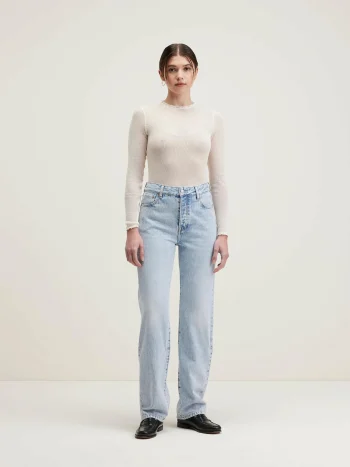 Outlet Bellerose Pony Lange Rechte Jeans Used Light Blue