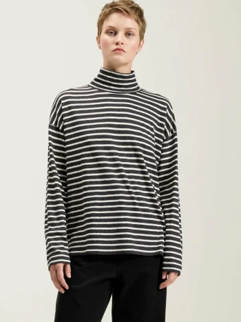 Hot Sarahwear Foggy Gestreepte Coltrui T-shirt